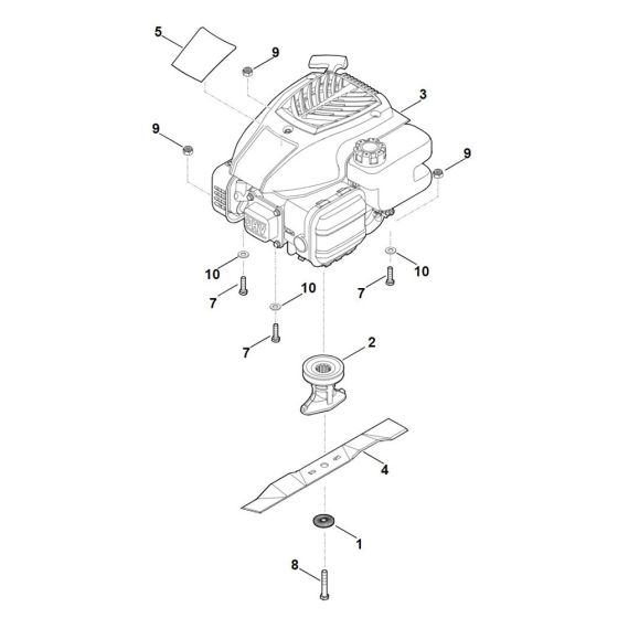 Engine, Blade for Stihl RM 2.1
