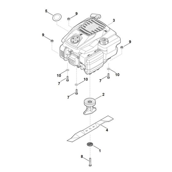 Engine and Blade for Stihl RM 2.2 R