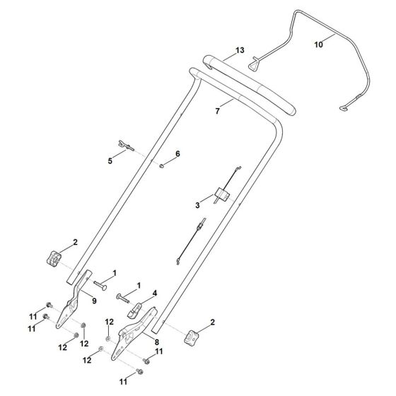 Handle for Stihl RM 248.1 Mower