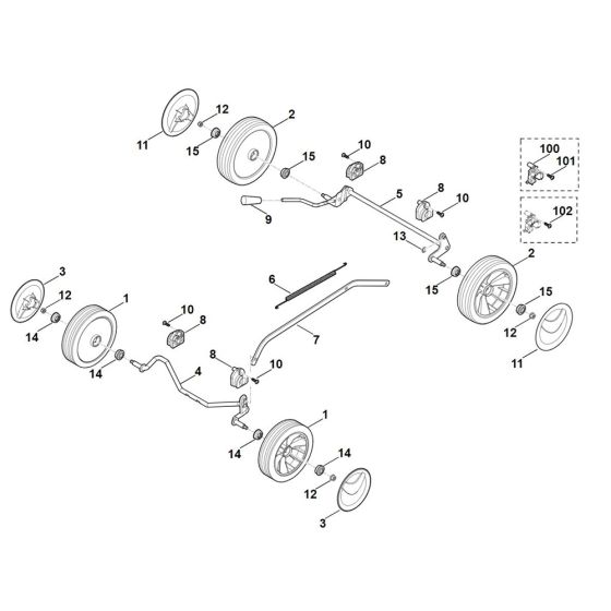 Chassis for Stihl RM 248.1