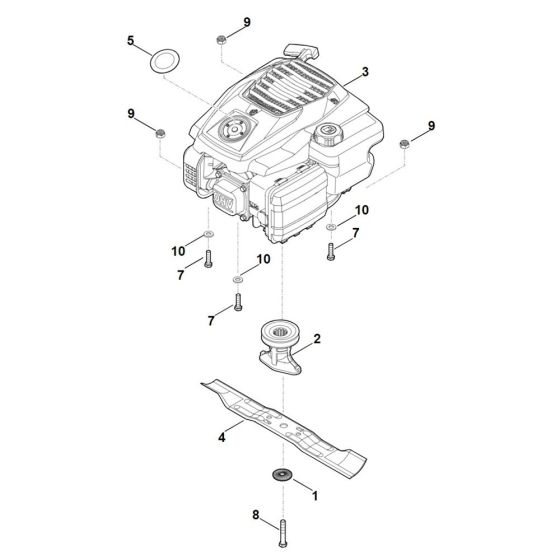 Engine, Blade for Stihl RM 248.2 T