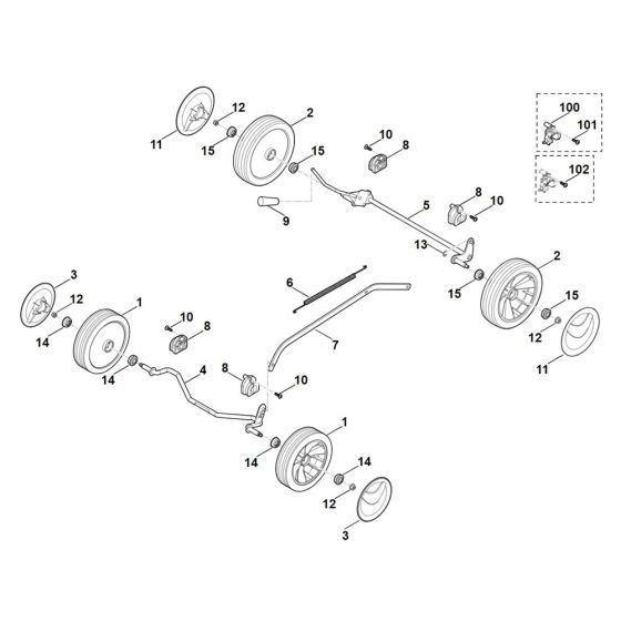 Chassis for Stihl RM 253.0