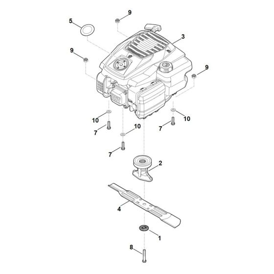 Engine, Blade for Stihl RM 253.2