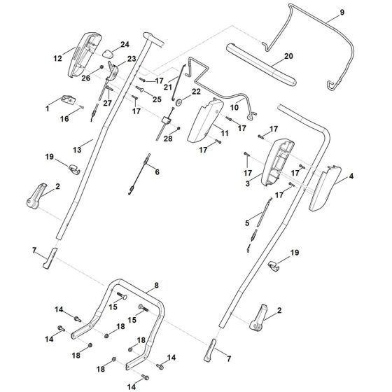 Stihl RM 4.0 RV Mower Handle