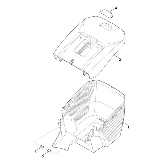 Grass Catcher Bag for Stihl RM 433.1 T