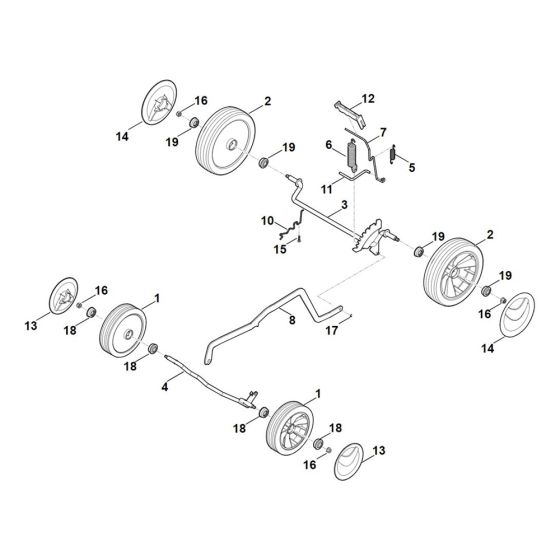 Chassis for Stihl RM 443.1