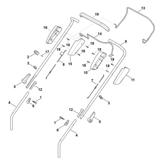 Stihl RM 448.1 TX Mower Handle