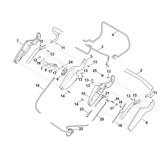 Handle Upper Part for Stihl Mower