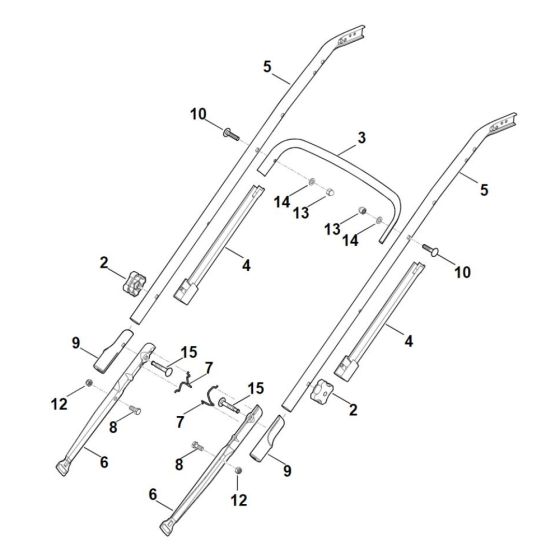 Handle Lower Part for Stihl Mower