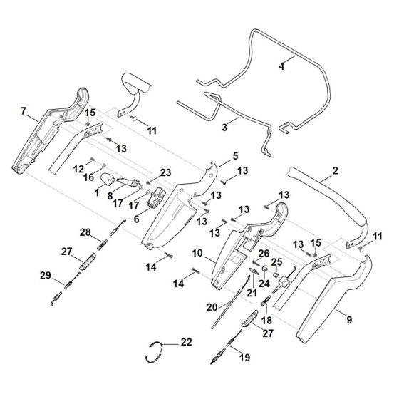 Handle Upper Part for Stihl Mower