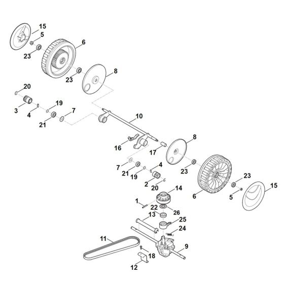 Shaft & Gear Box for Stihl Mower