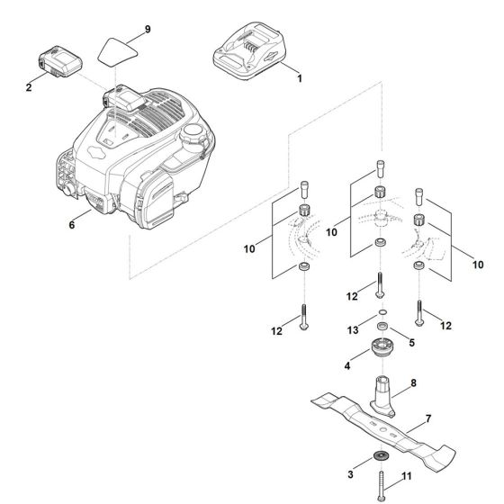 Engine & Blade for Stihl RM 650.0 VE