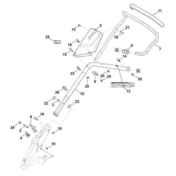 Handle Lower Part for Stihl Mower