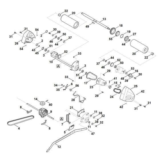 Shaft & Gear Box for Stihl Mower