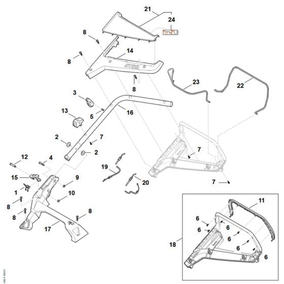 Handle Assembly for Stihl RM 448.3 T