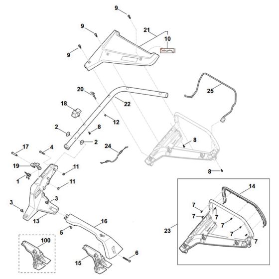 Handle Assembly for Stihl RM 248.3