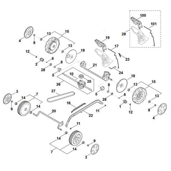 Chassis Assembly for Stihl RM 248.3 T