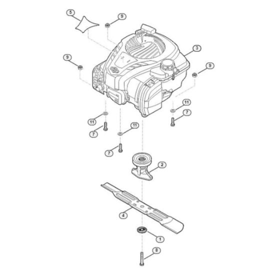 Chasis, Gear Box for Stihl RM 253.0 T Mower