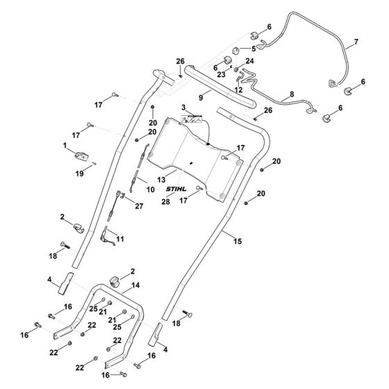 Handle Assembly for Stihl Mower