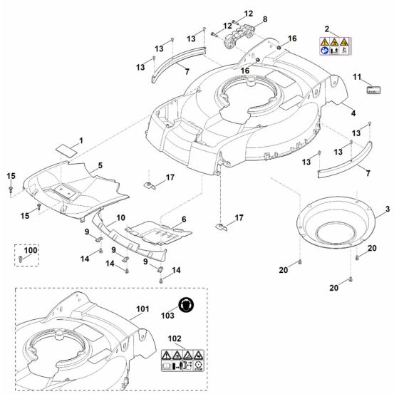 Housing Assembly for Stihl Mower