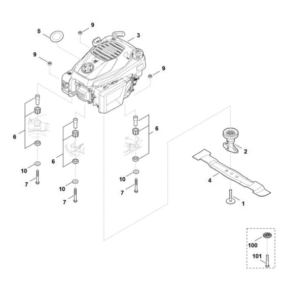 Engine & Blade Assembly