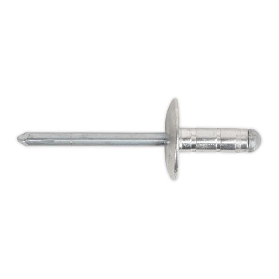 Aluminium Multi-Grip Rivet Large Flange 4.8 x 19mm Pack of 200 Sealey Part No. RM4819L