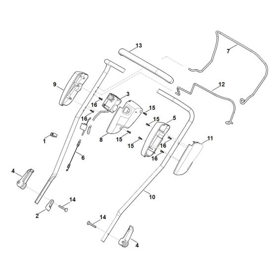 Handle Upper Part for Stihl Mower