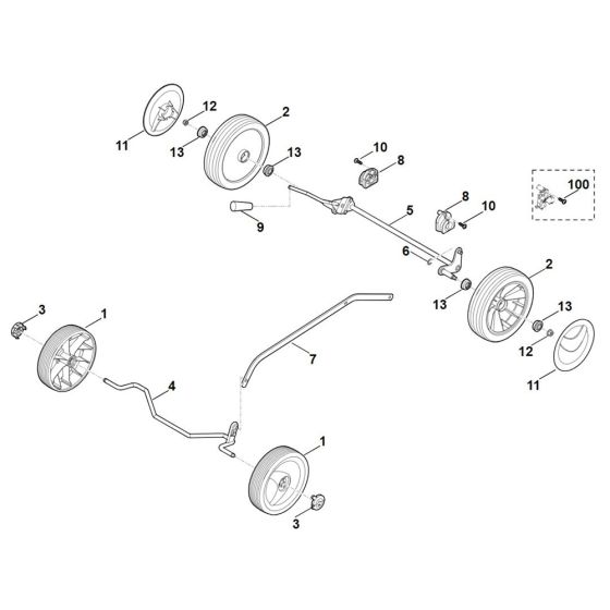 Chassis for Stihl RMA 248.0