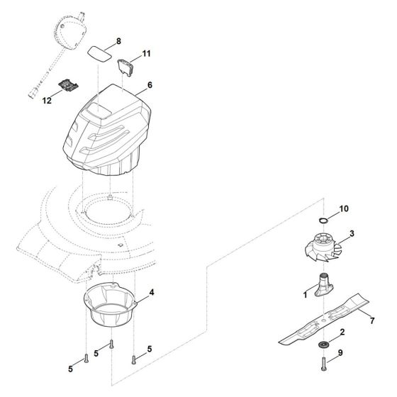 Engine, Blade for Stihl RMA 248.0