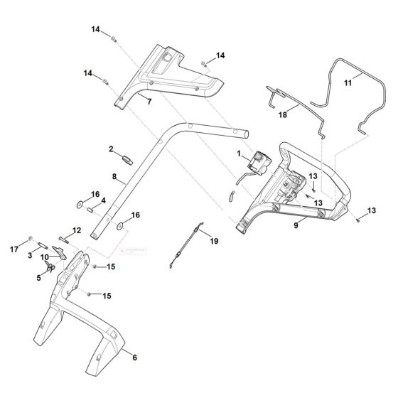 Handle for Stihl RMA 443.1 TC