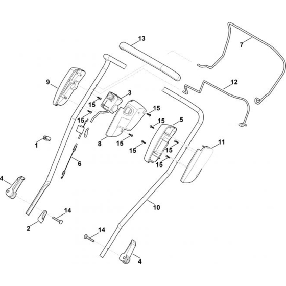 Handle Upper Part for Stihl RMA 2.0 RT Cold Pressure Washers.