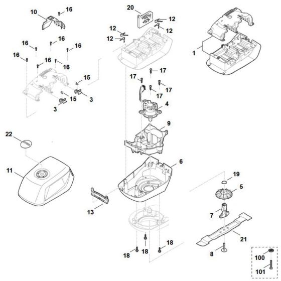Engine and Blade Assembly