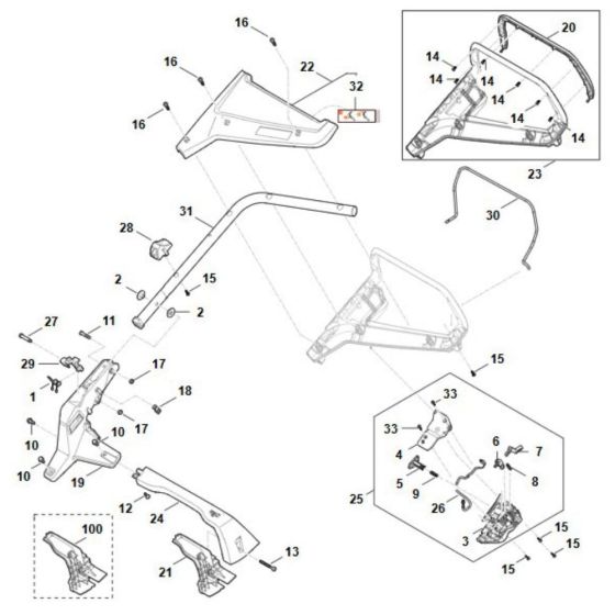 Handle Assembly for Stihl RMA 248.3