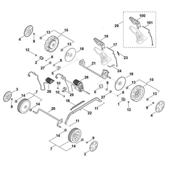 Chassis Assembly for Stihl RMA 248.3 T