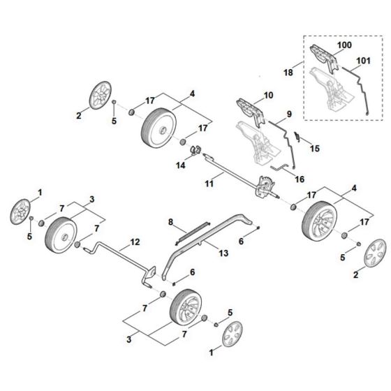Chassis Assembly for Stihl RMA 253.3