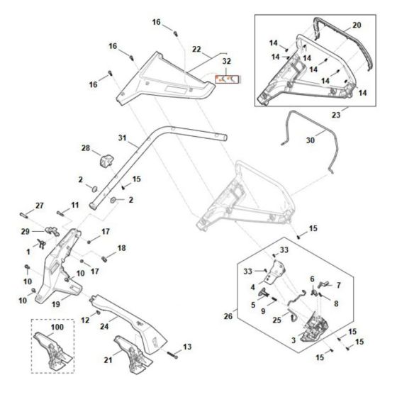 Handle Assembly for Stihl RMA 253.3