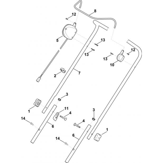 Handle for Stihl RMA 339.0 Cold Pressure Washers.