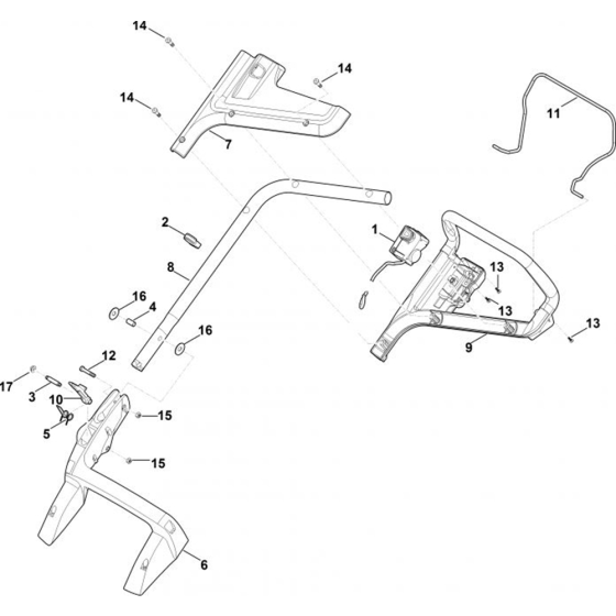 Handle for Stihl RMA 443.0 C Cold Pressure Washers.