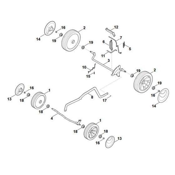 Chassis Assembly for Stihl RMA 443.1 C