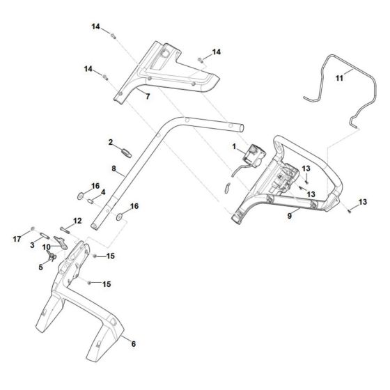 Handle Assembly for Stihl RMA 443.1 C