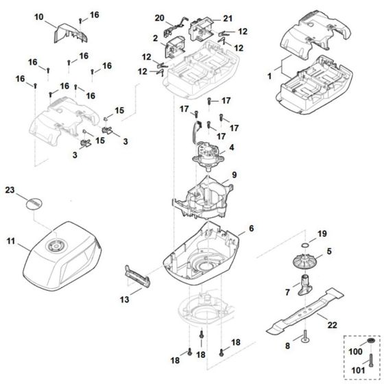 Engine, Blade Assembly for Stihl