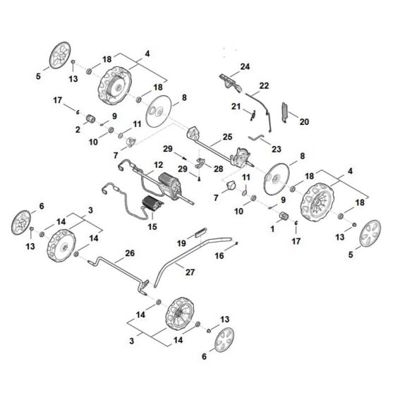 Chassis Assembly for Stihl RMA 443.3 V