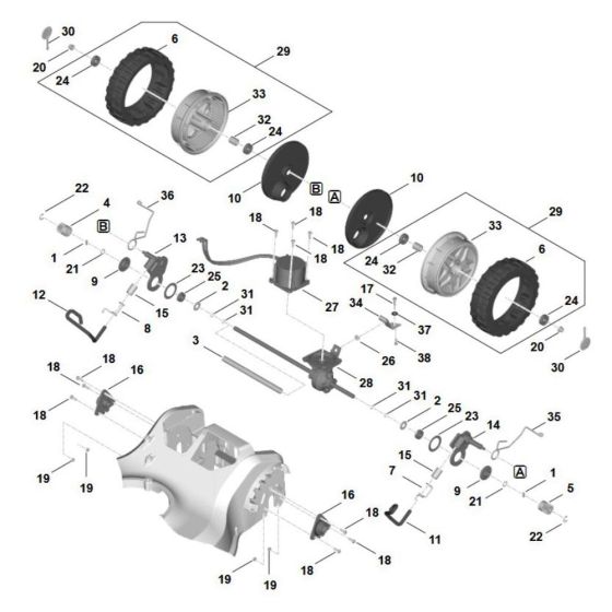 Drive Assembly for Stihl RMA 7.0 RV