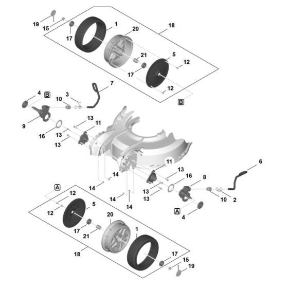 Front Wheel Assembly for Stihl