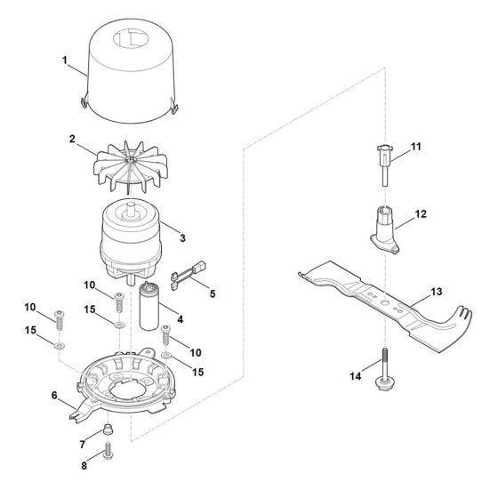 Engine, Blade for Stihl Mower