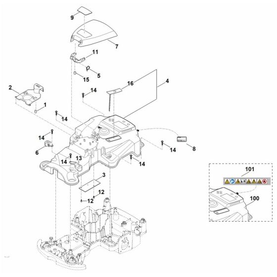 Upper Housing for Stihl RMI 422.0
