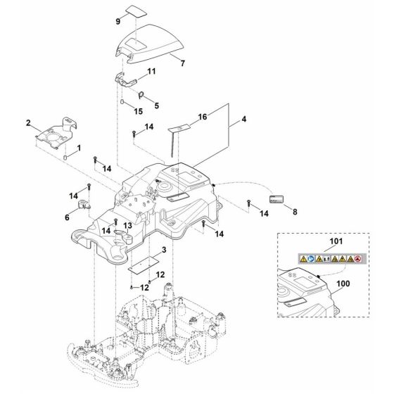 Upper Housing for Stihl RMI 422.0 PC