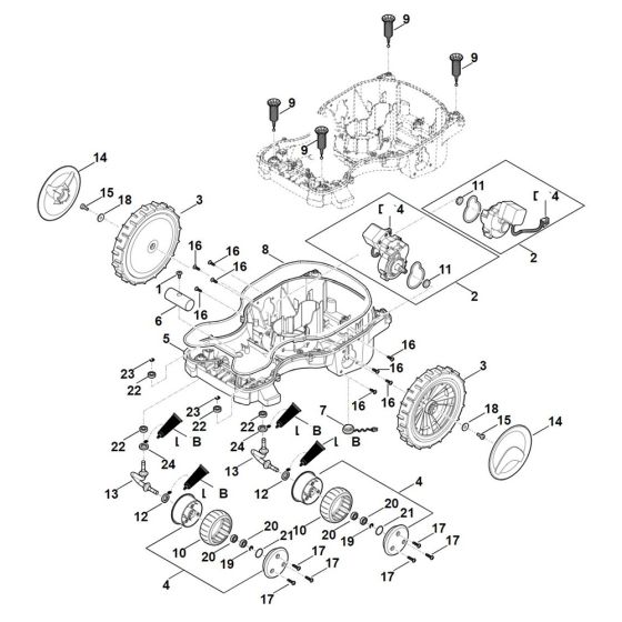 Lower Housing for Stihl RMI 422.2 P
