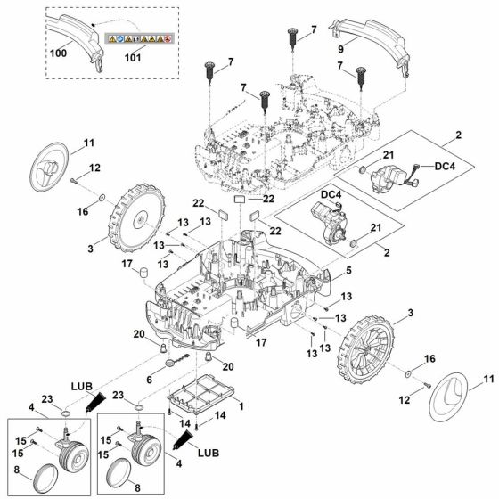 Lower Housing for Stihl RMI 632.0