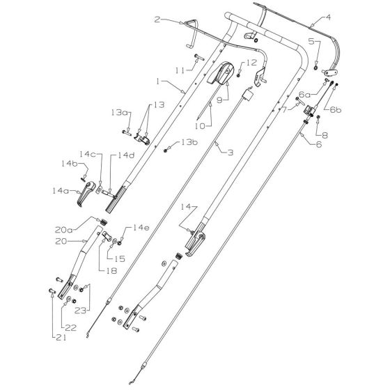 Handle Assembly for Morrison Mower